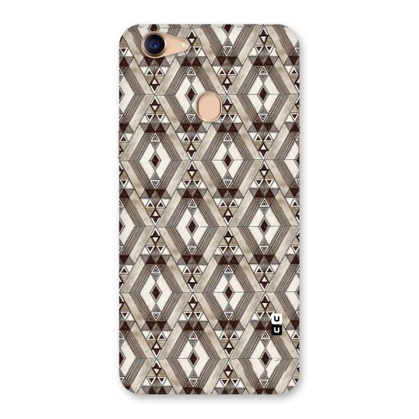 Brown Abstract Design Back Case for Oppo F5 Youth